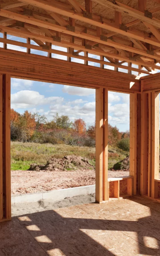 A new room framing for a home, part of new room additions in Central Illinois