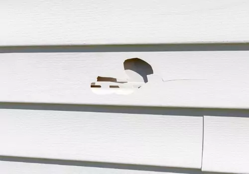 Broken Siding needing siding repair in Peoria IL