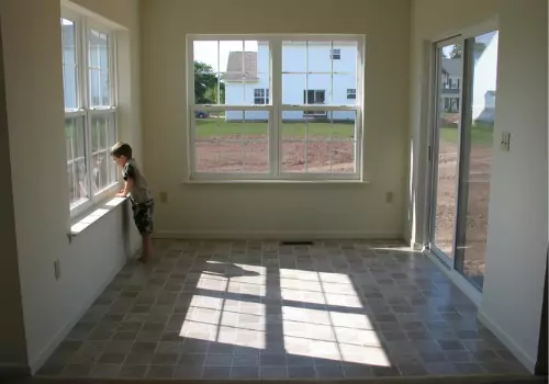 The inside of a new room addition in Central Illinois