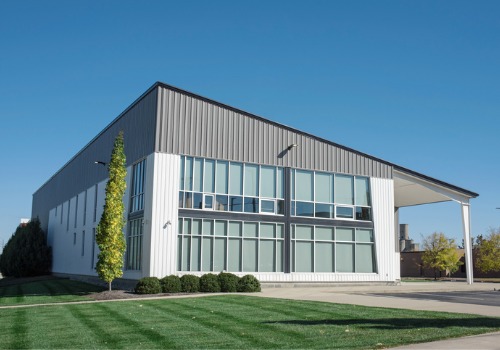 A modern building with new commercial siding in Peoria IL