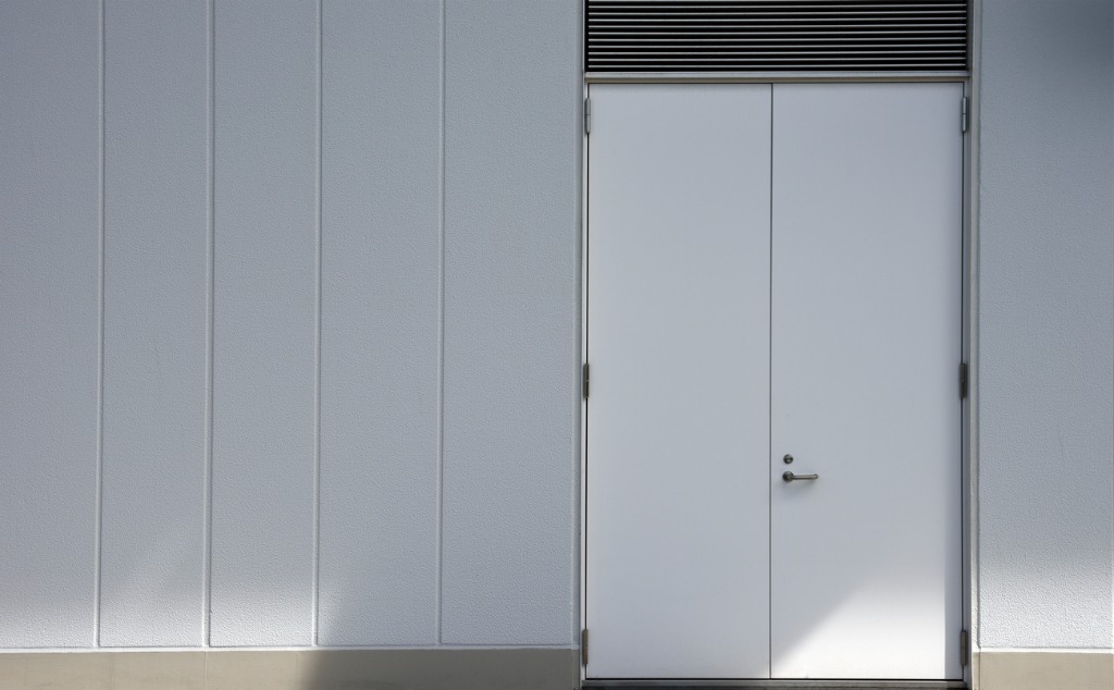 Metal Commercial Doors installed by Schneider Construction